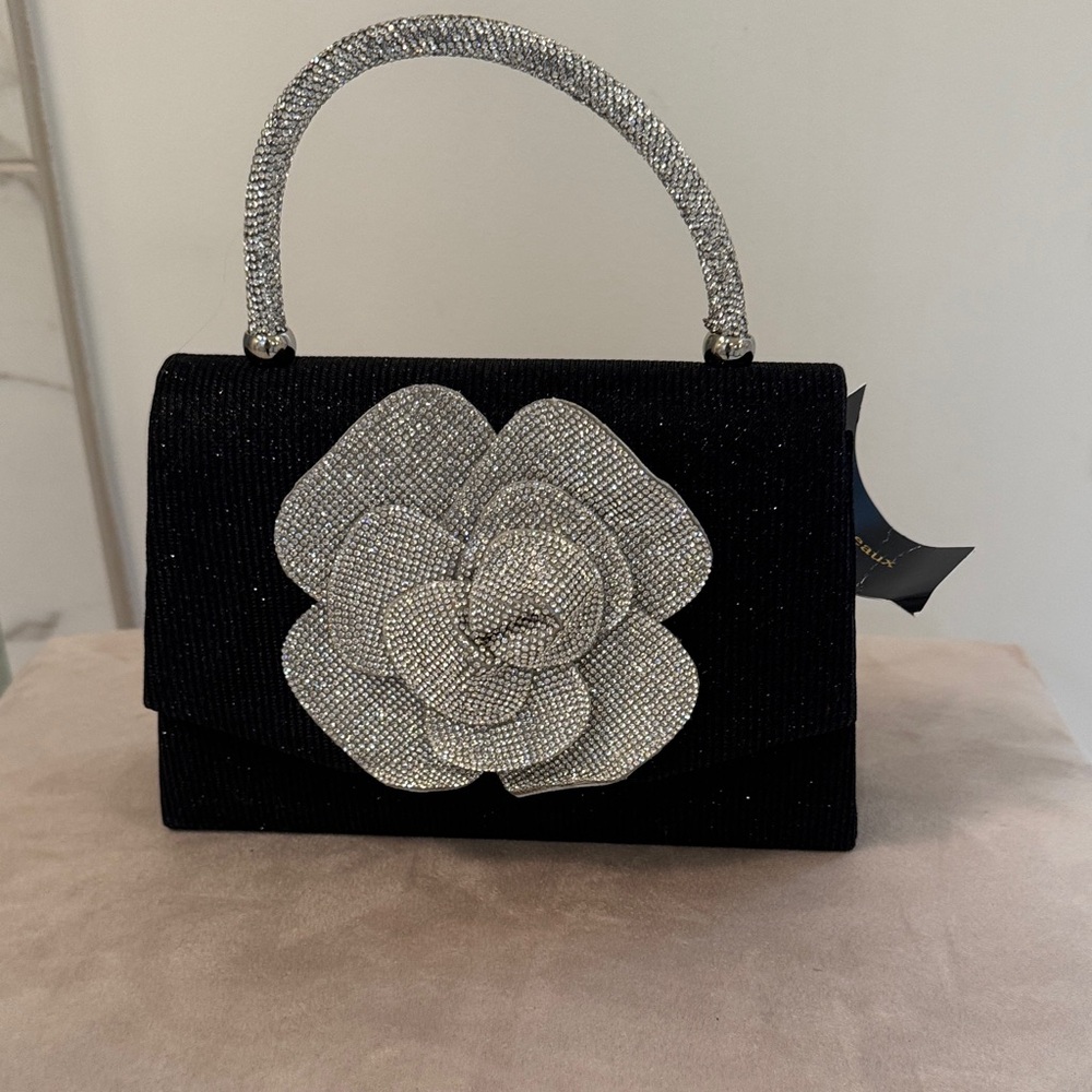 Elegant Black and Silver Handbag